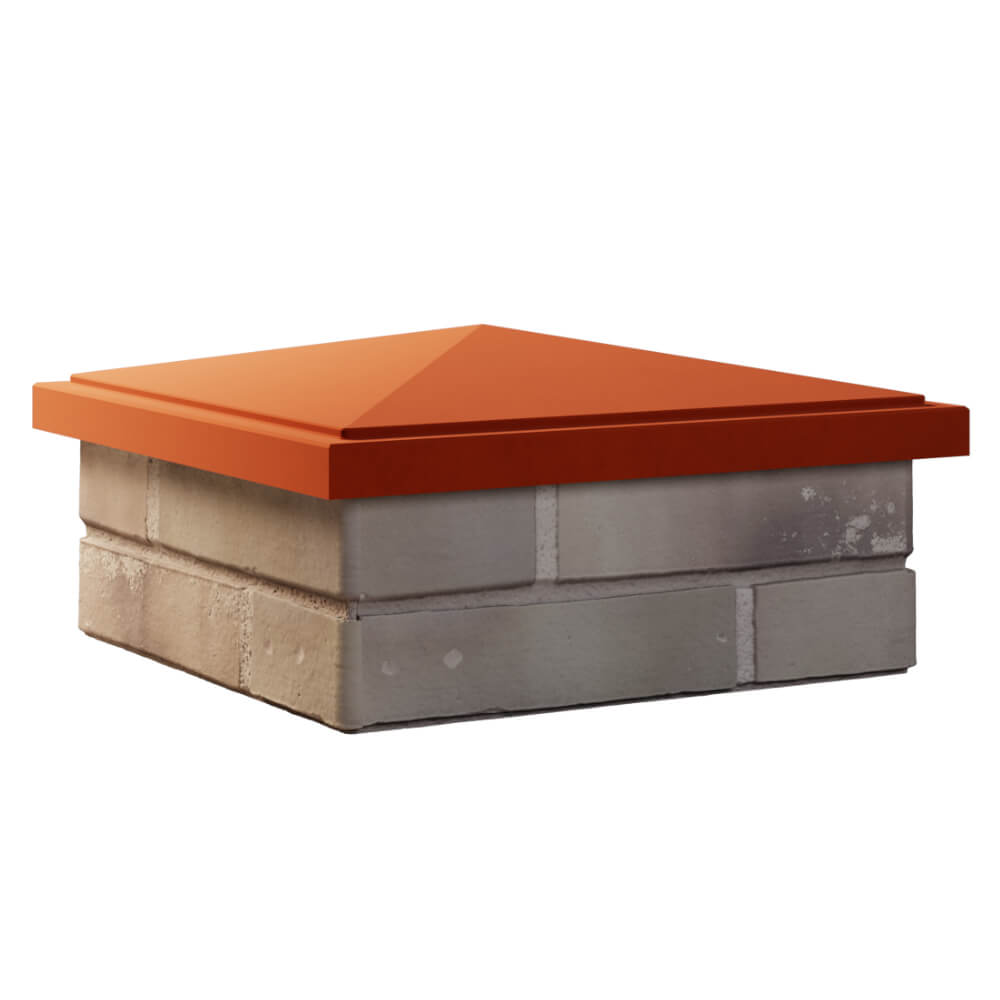 Колпак Zking БонаМоно Красный на столб 1.5х1.5 кирпича (385х385, 400х400мм) в Ереване фото