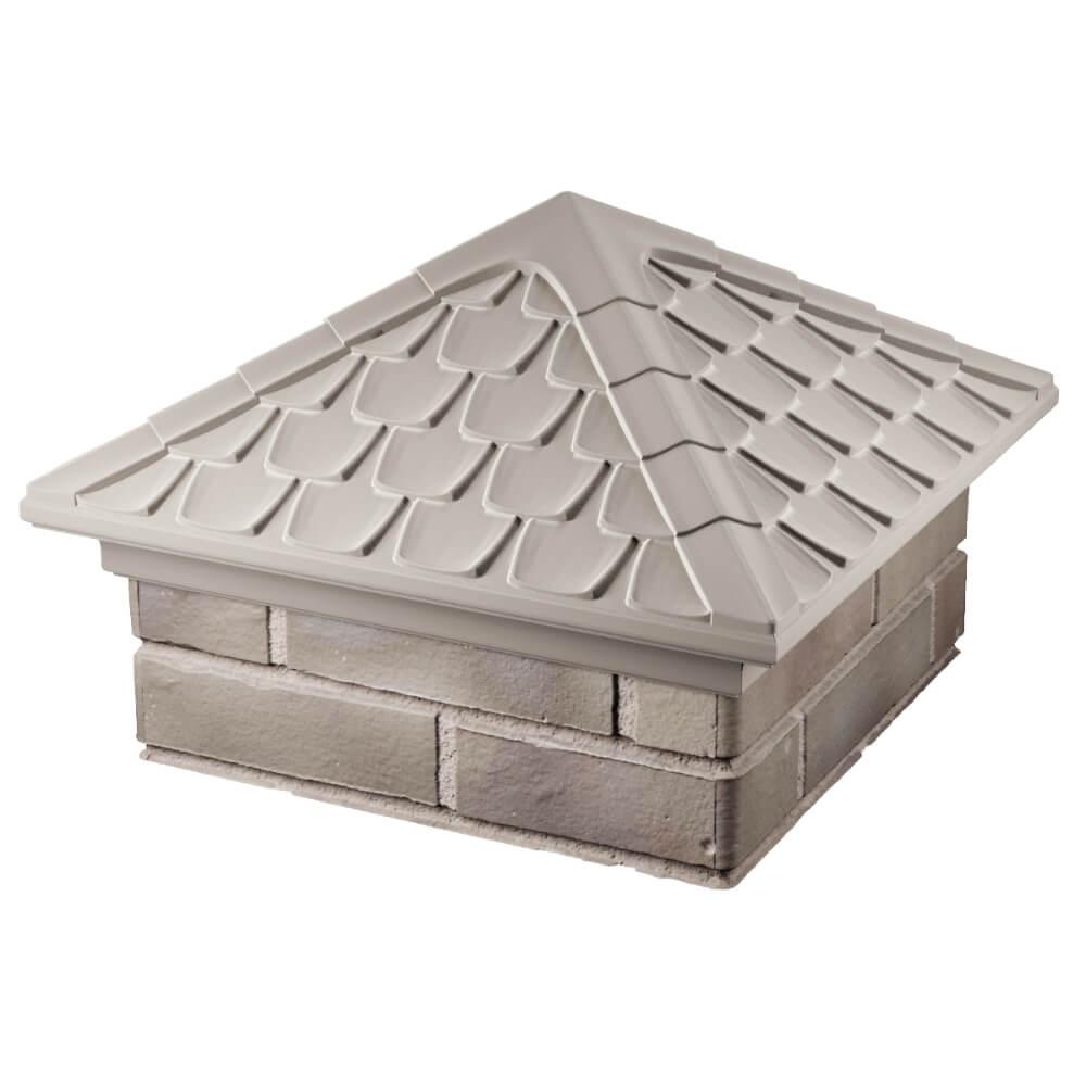 Колпак Zking Эльбрус Бежевый на столб 1.5х1.5 кирпича (385х385мм) в Ереване фото