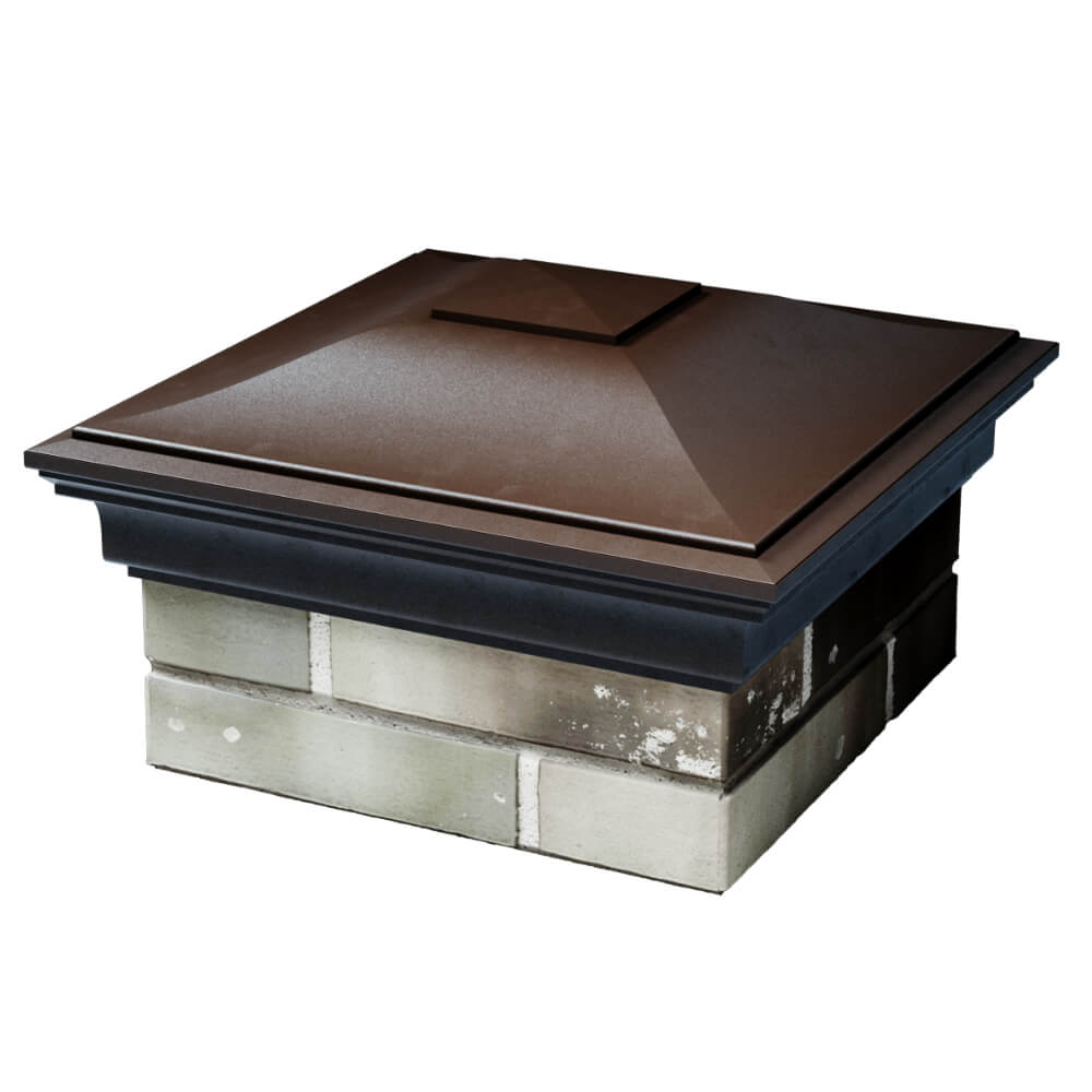 Колпак Zking Монблан Коричневый на столб 1.5х1.5 кирпича (385х385мм) в Ереване фото