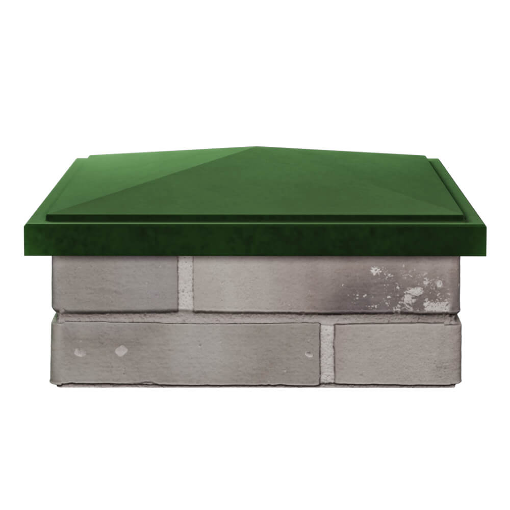 Колпак Zking БонаМоно Зеленый на столб 1.5х1.5 кирпича (385х385, 400х400мм) Ереван фото