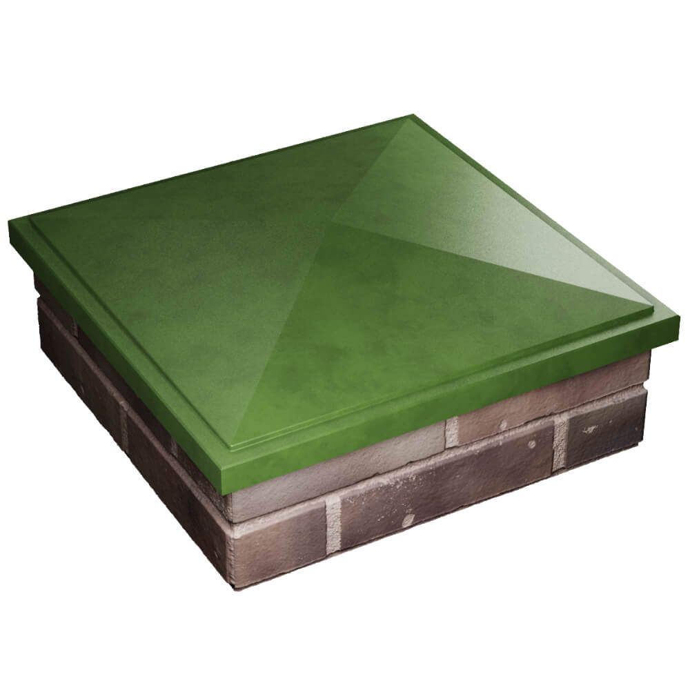 Колпак Zking БонаМоно Зеленый на столб 2х2 кирпича (515х515, 530х530мм) в Ереване фото