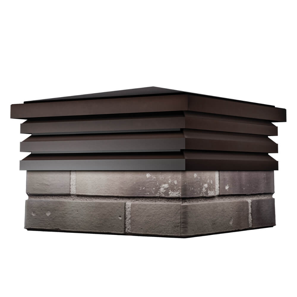 Колпак Zking Бона ХайТек Коричневый на столб 1.5х1.5 кирпича (385х385мм) в Ереване фото