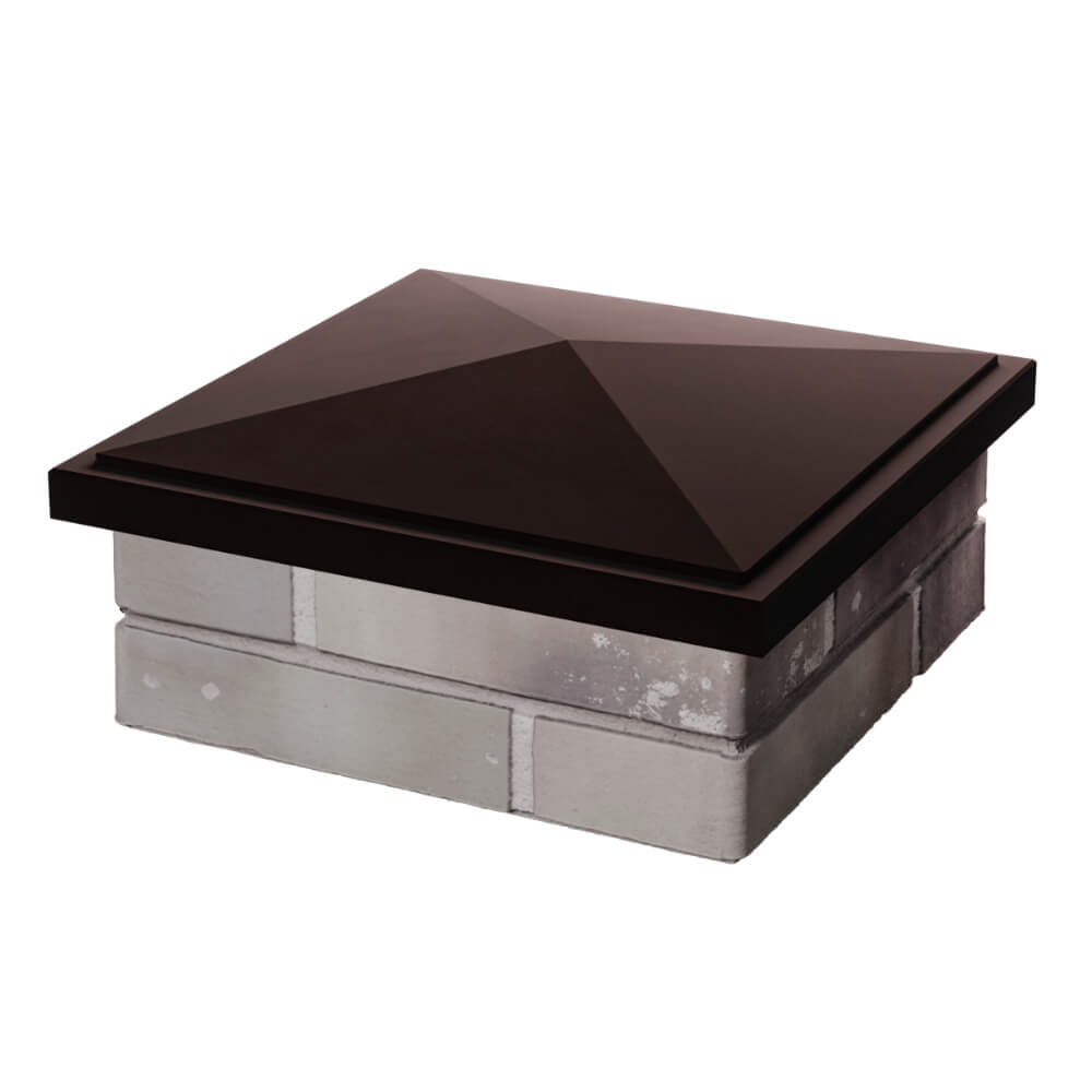 Колпак Zking БонаМоно Коричневый на столб 1.5х1.5 кирпича (385х385, 400х400мм) в Ереване фото