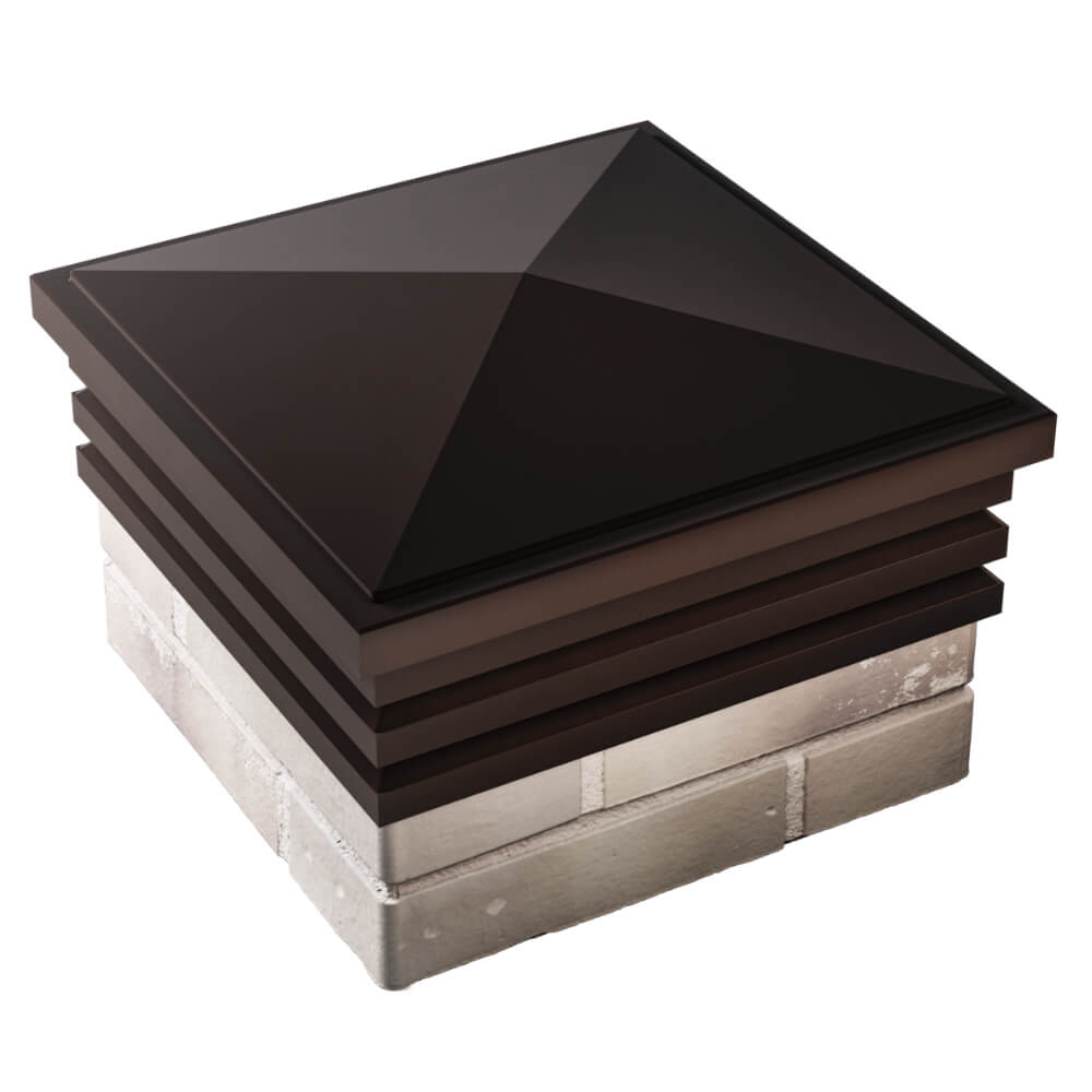 Колпак Zking Бона ХайТек Коричневый на столб 1.5х1.5 кирпича (385х385мм) в Ереване фото