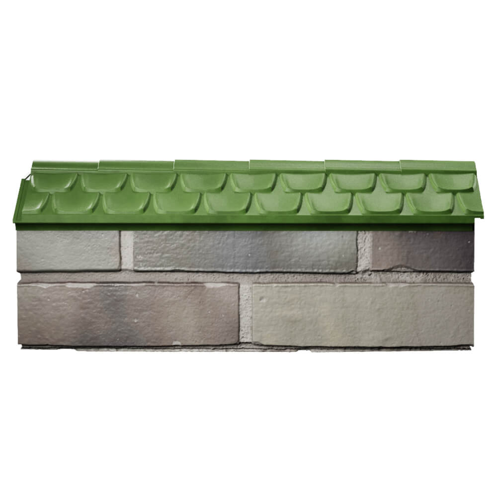 Парапет Zking Эльбрус Зеленый с посадкой на 0.5 кирпича (130мм) в Ереване фото