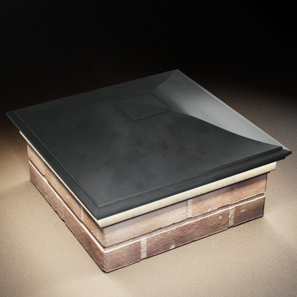 Колпак Zking Монблан Серый на столб 2х2 кирпича (515х515мм) c подсветкой в Ереване фото