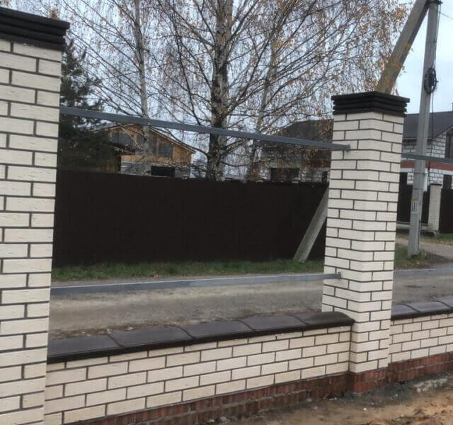 Колпак Zking Бона ХайТек Коричневый на столб 1.5х1.5 кирпича (385х385мм) в Ереване фото