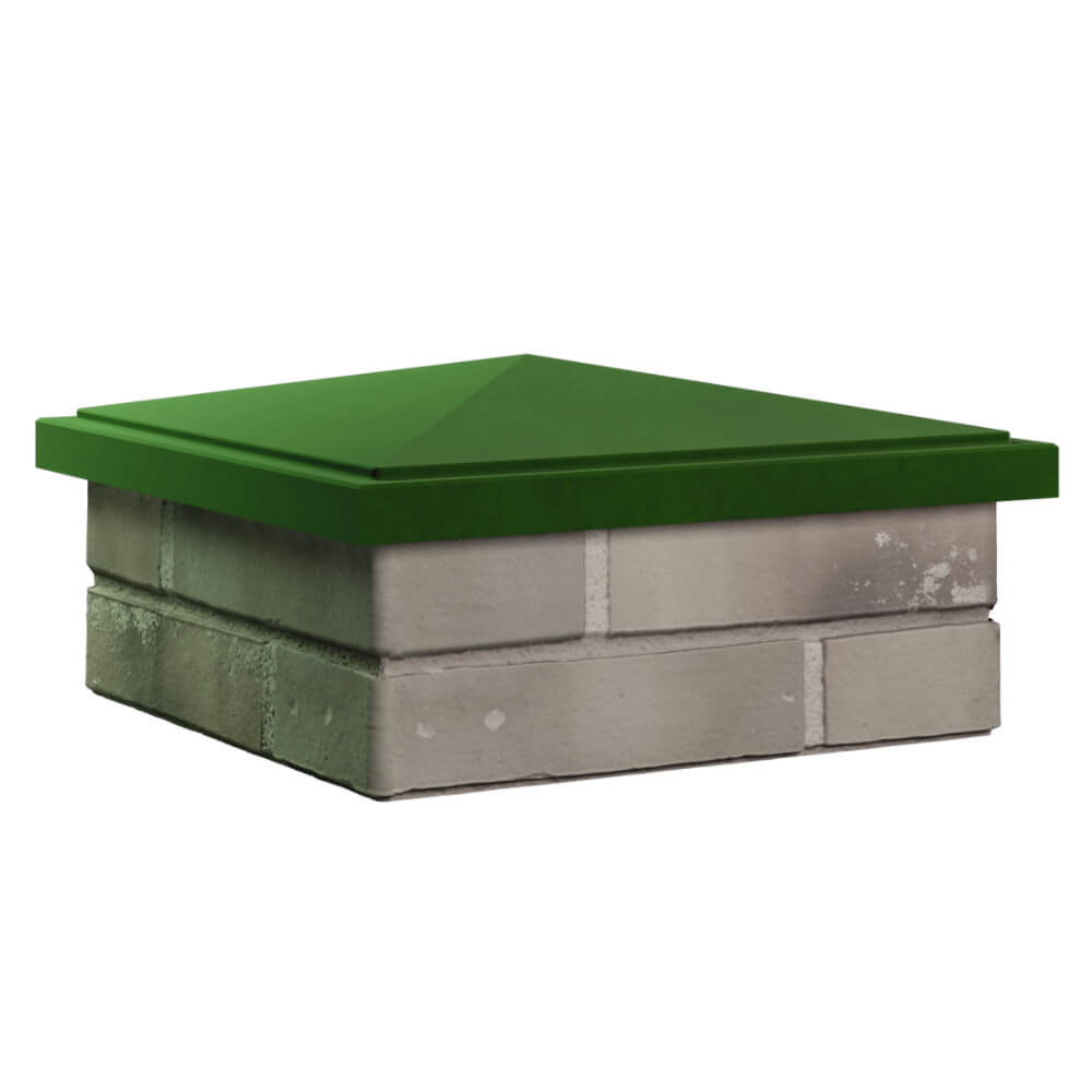 Колпак Zking БонаМоно Зеленый на столб 1.5х1.5 кирпича (385х385, 400х400мм) в Ереване фото