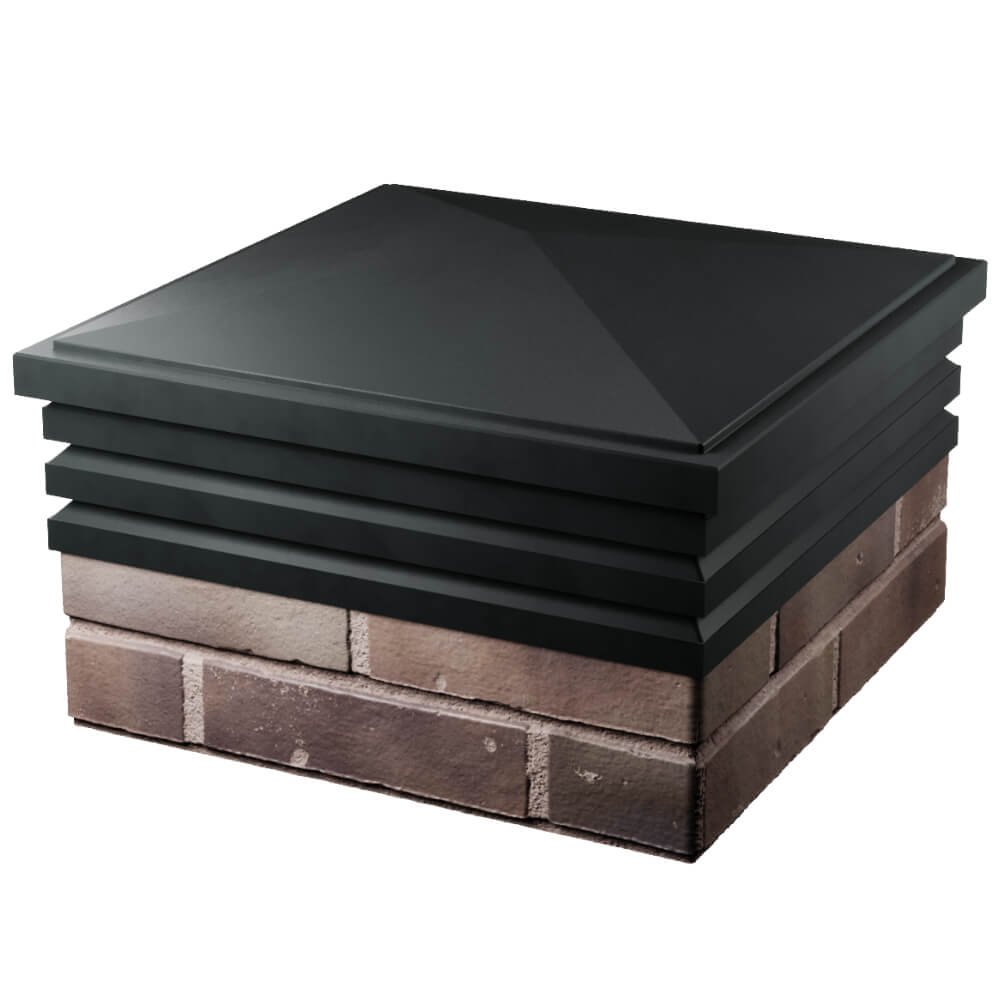 Колпак Zking Бона ХайТек Черный на столб 2х2 кирпича (513х513мм) в Ереване фото