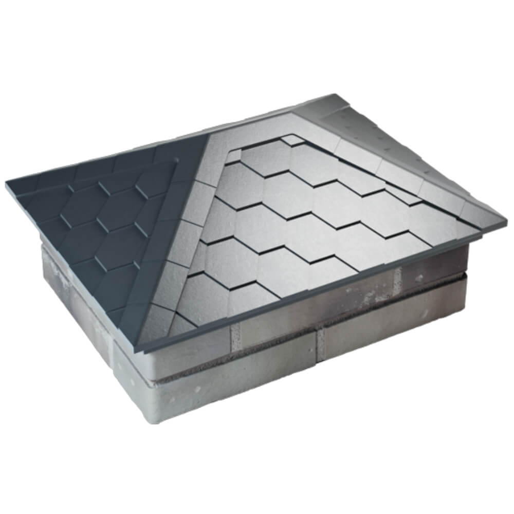 Колпак Zking Эверест Серый на столб 2х1.5 кирпича (520х390мм) Ереван фото