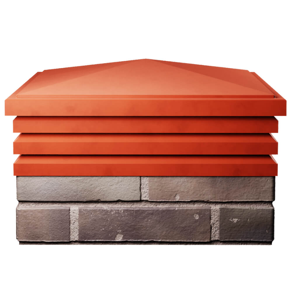 Колпак Zking Бона ХайТек Красный на столб 2х2 кирпича (513х513мм) Ереван фото