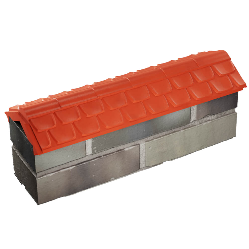 Парапет Zking Эльбрус Красный с посадкой на 0.5 кирпича (130мм) в Ереване фото