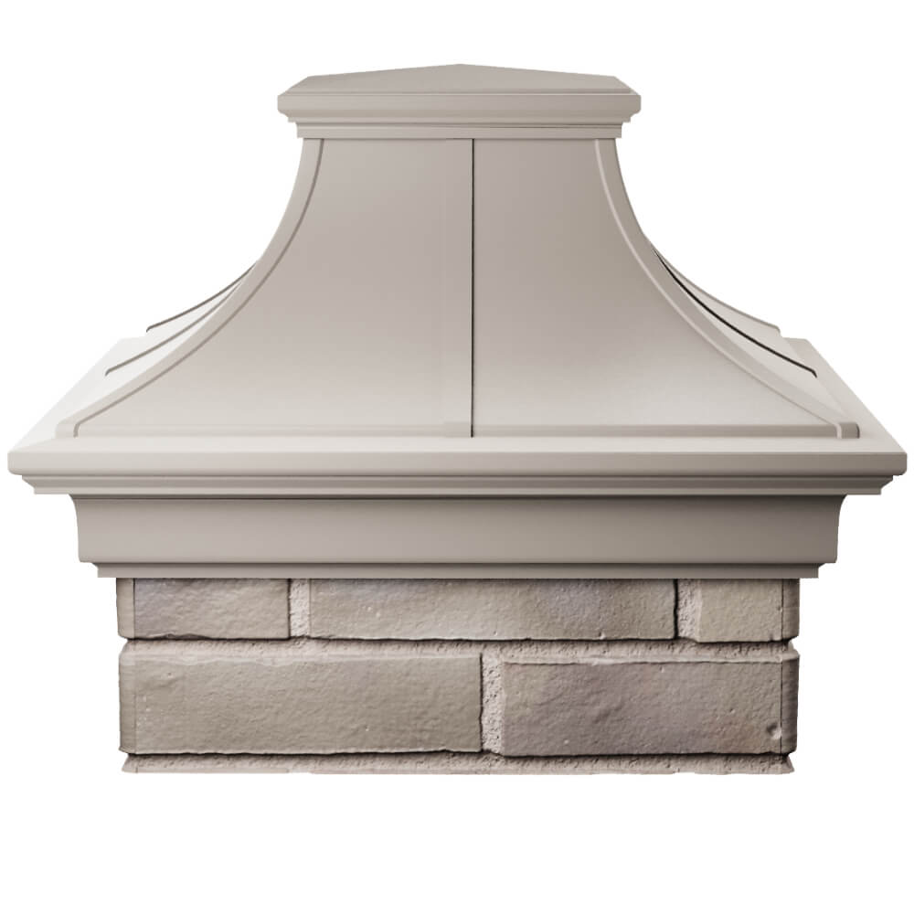 Колпак Zking Монблан Премиум Бежевый на столб 1.5х1.5 кирпича (385х385мм) Ереван фото