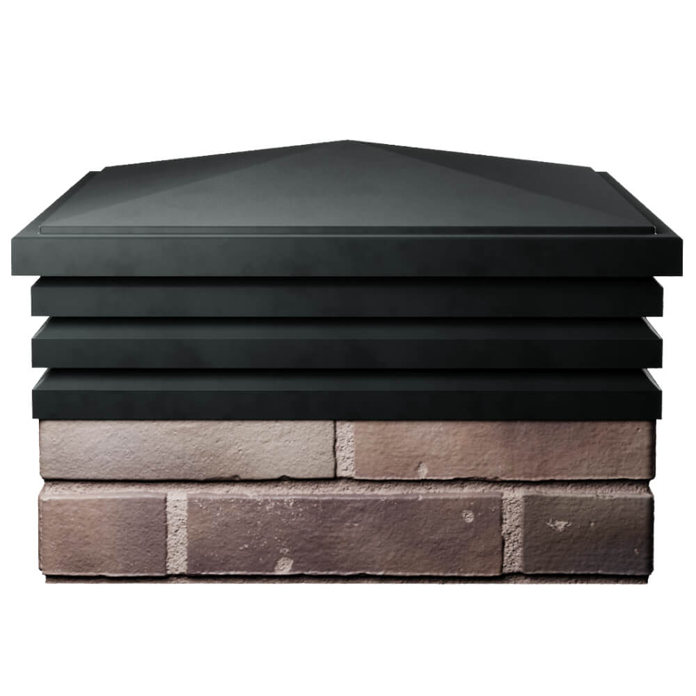 Колпак Zking Бона ХайТек Черный на столб 2х2 кирпича (513х513мм) Ереван фото