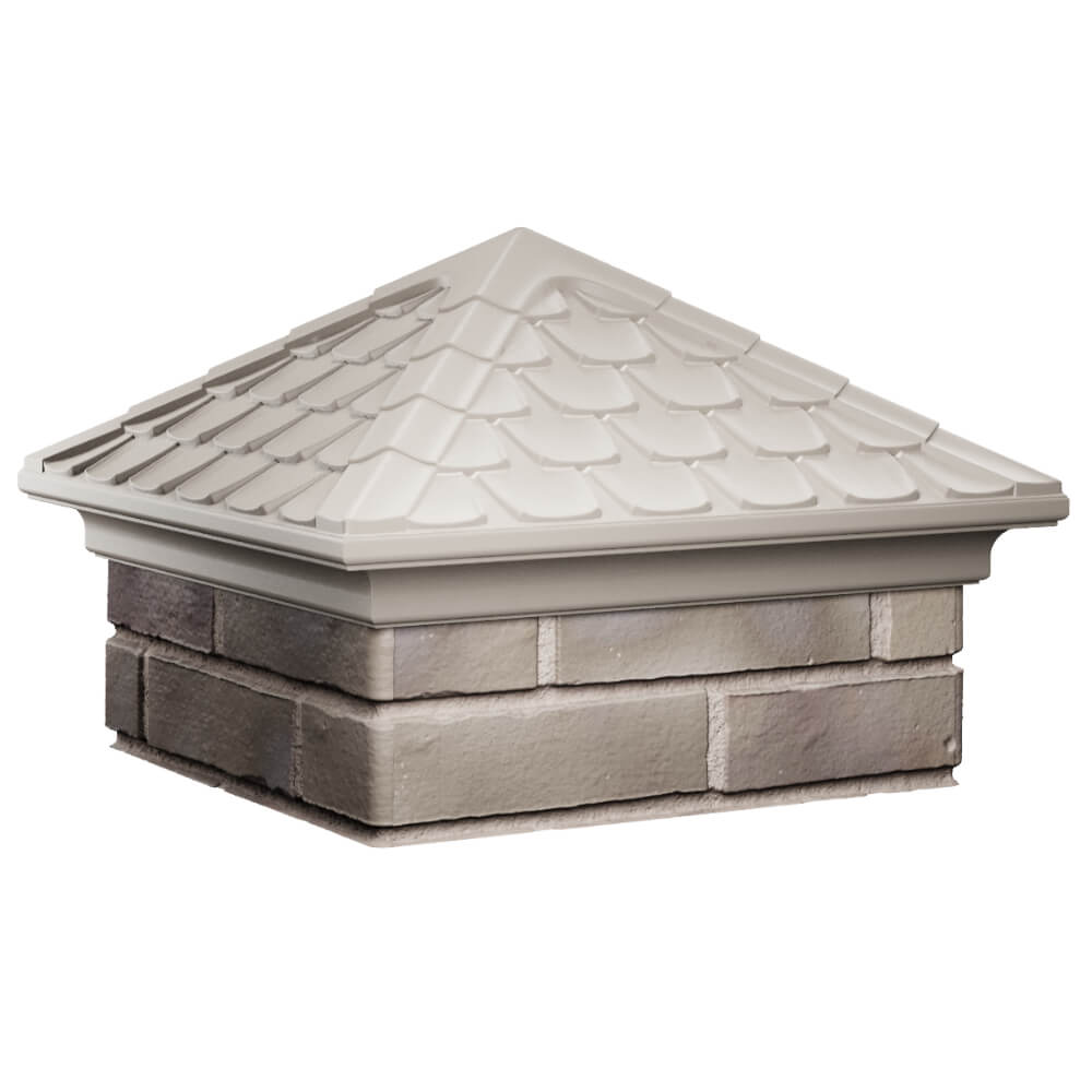 Колпак Zking Эльбрус Бежевый на столб 1.5х1.5 кирпича (385х385мм) в Ереване фото