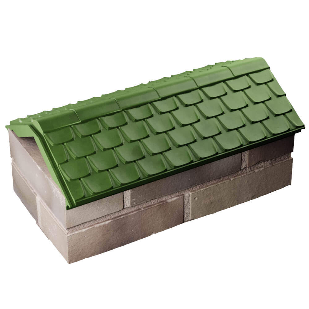 Парапет Zking Эльбрус Зеленый с посадкой на 1 кирпич (255мм) в Ереване фото