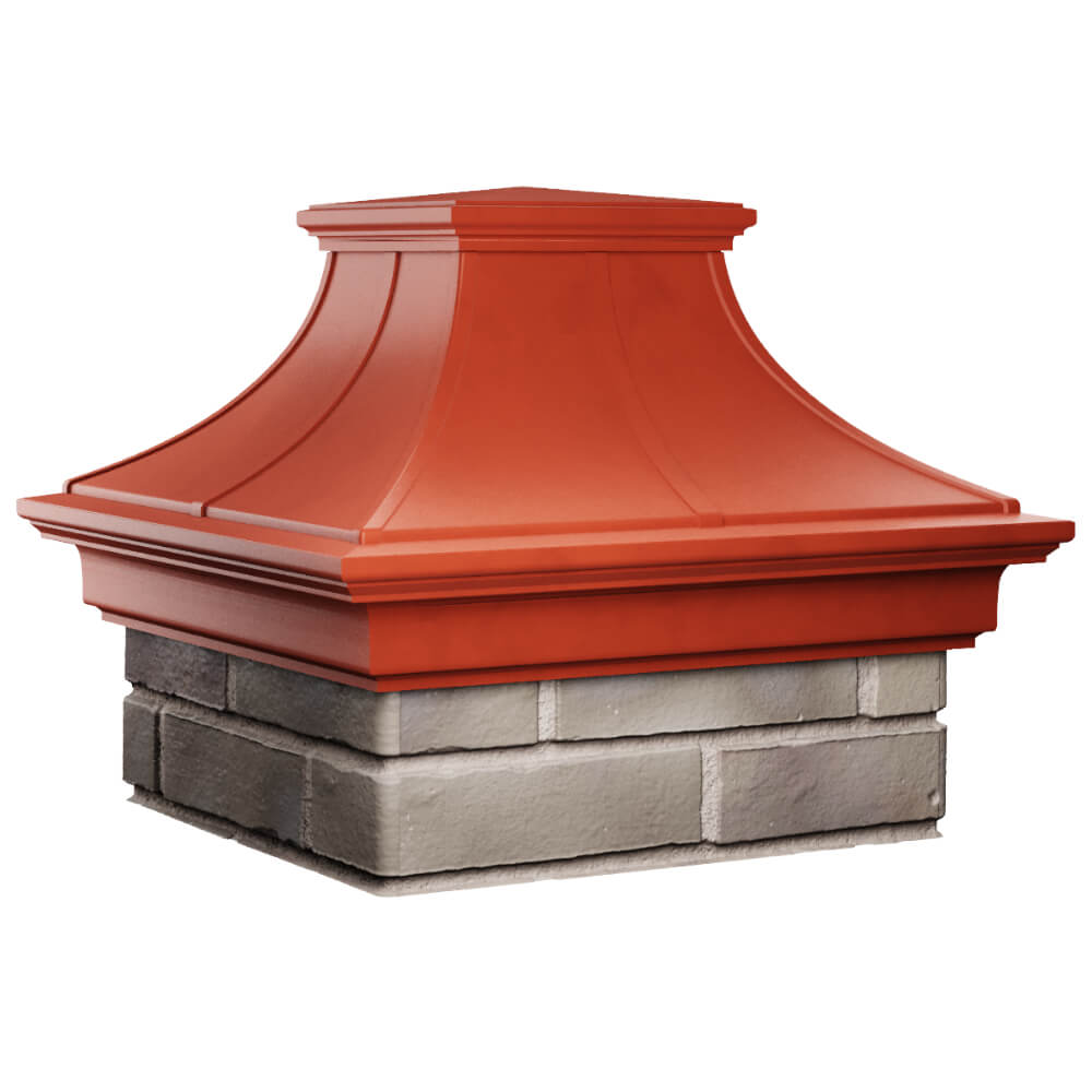 Колпак Zking Монблан Премиум Красный на столб 1.5х1.5 кирпича (385х385мм) в Ереване фото