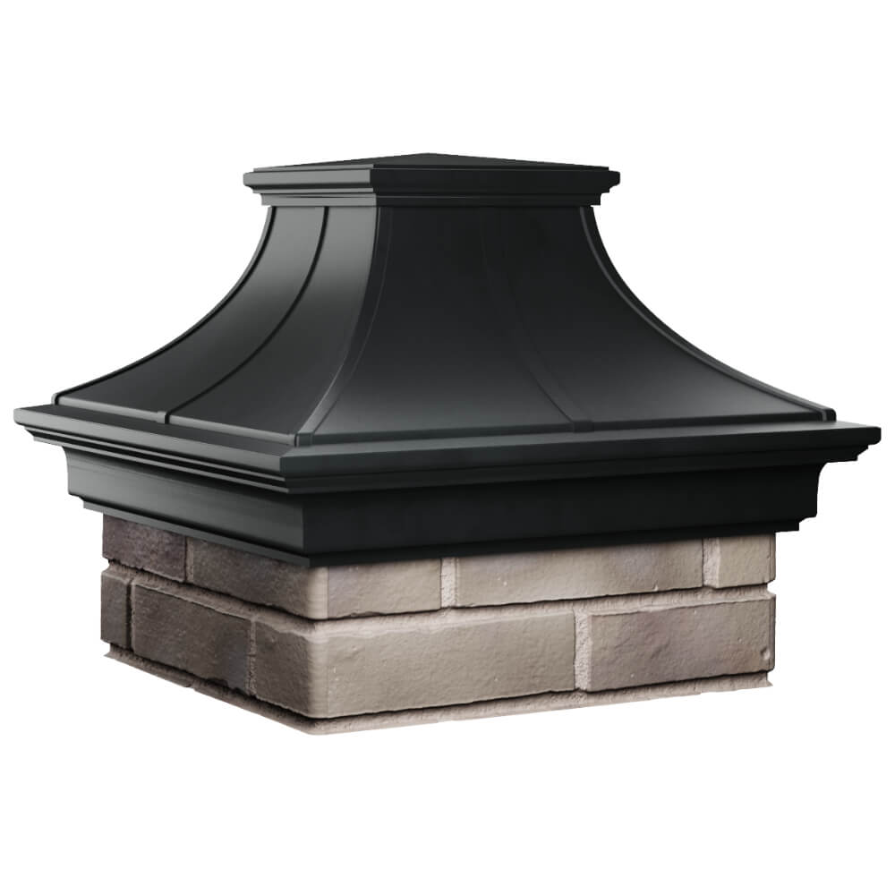 Колпак Zking Монблан Премиум Черный на столб 1.5х1.5 кирпича (385х385мм) в Ереване фото