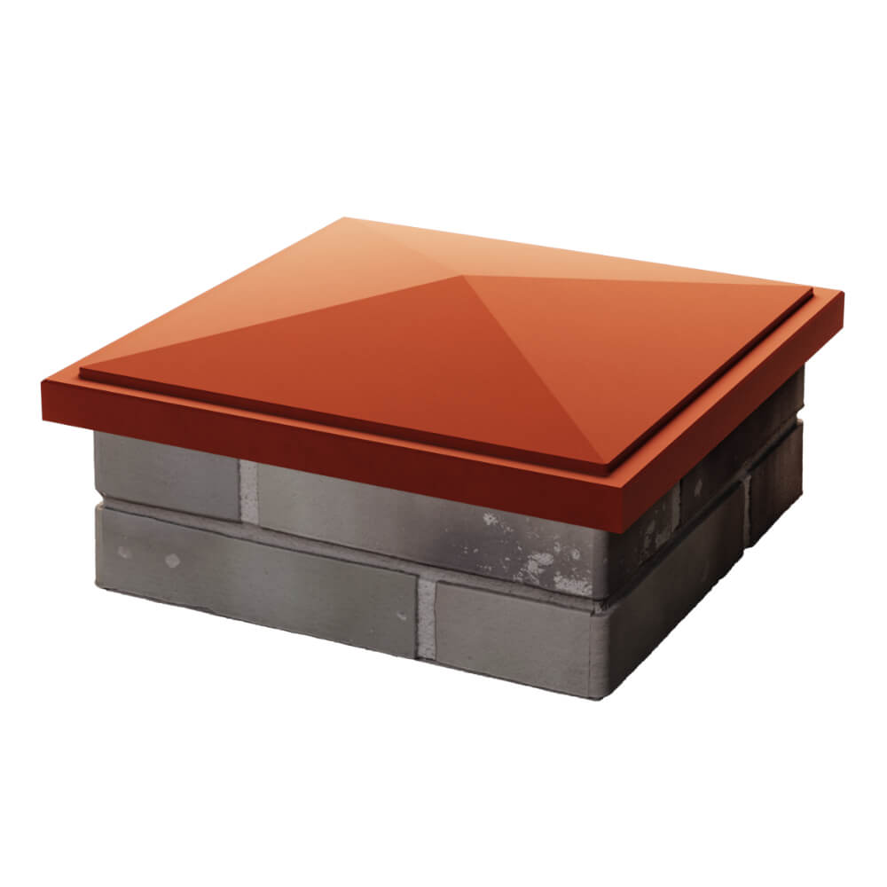 Колпак Zking БонаМоно Красный на столб 1.5х1.5 кирпича (385х385, 400х400мм) в Ереване фото