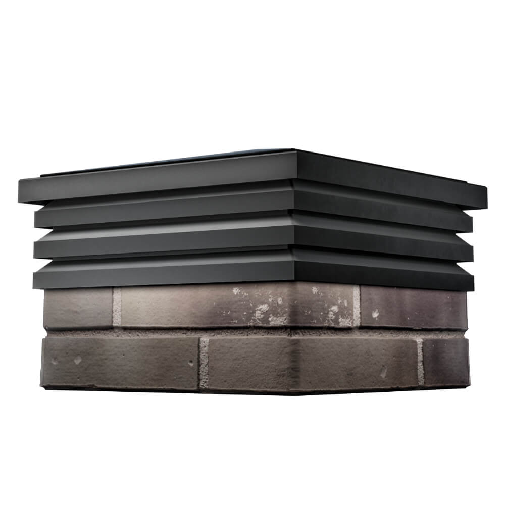 Колпак Zking Бона ХайТек Черный на столб 1.5х1.5 кирпича (385х385мм) в Ереване фото