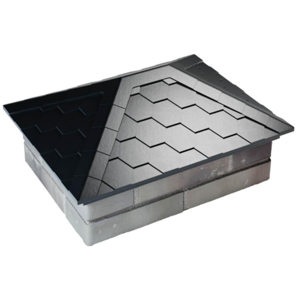 Колпак Zking Эверест Черный на столб 2х1.5 кирпича (520х390мм) Ереван фото