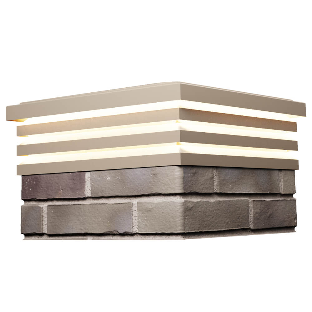 Колпак Zking Бона ХайТек Бежевый на столб 1.5х1.5 кирпича (385х385мм) с подсветкой в Ереване фото