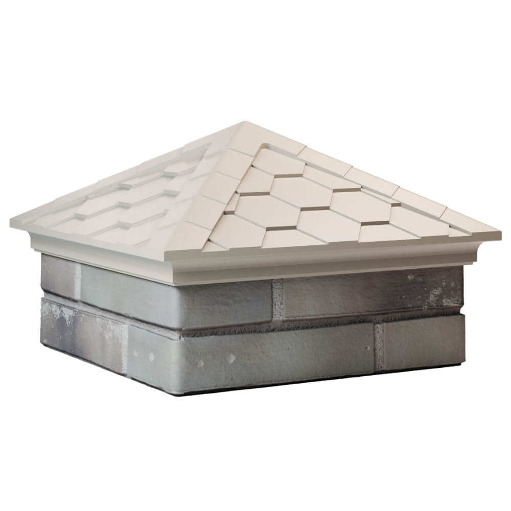 Колпак Zking Эверест Бежевый на столб 1.5х1.5 кирпича (390х390мм) в Ереване фото