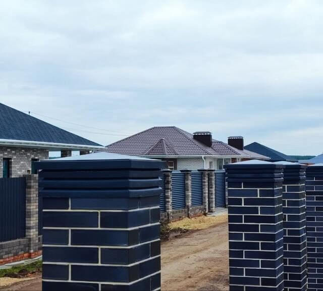 Колпак Zking Бона ХайТек Серый на столб 1.5х1.5 кирпича (385х385мм) в Ереване фото