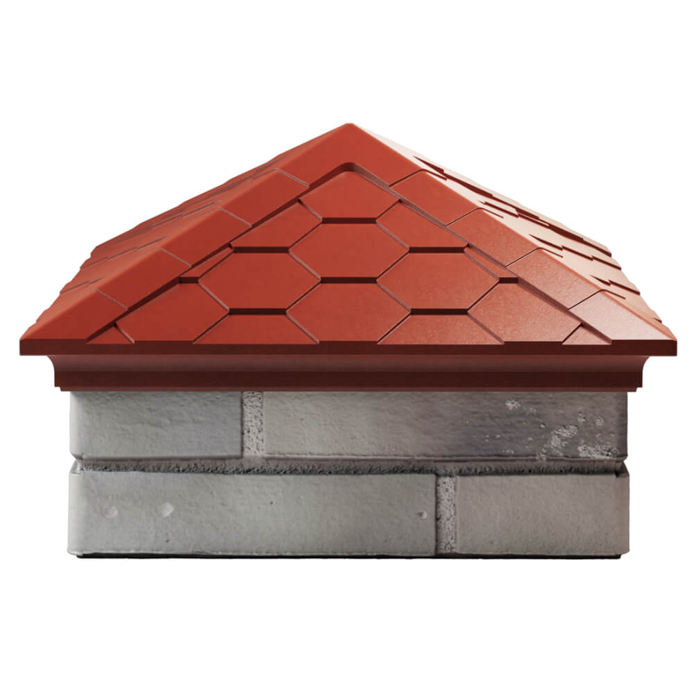 Колпак Zking Эверест Красный на столб 1.5х1.5 кирпича (390х390мм) Ереван фото