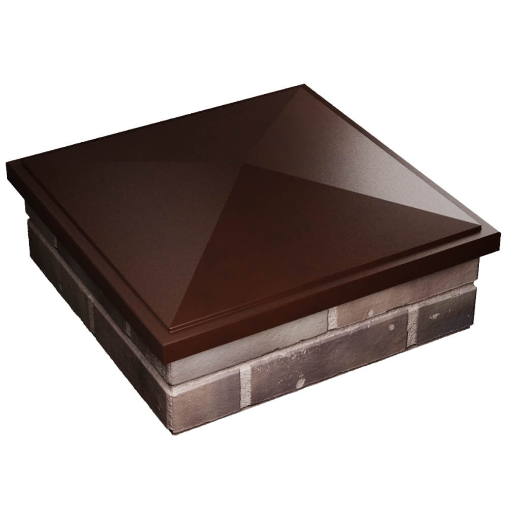 Колпак Zking БонаМоно Коричневый на столб 2х2 кирпича (515х515, 530х530мм) в Ереване фото