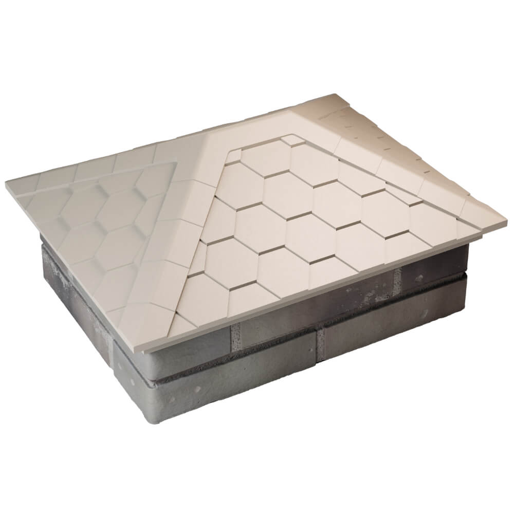 Колпак Zking Эверест Бежевый на столб 2х1.5 кирпича (520х390мм) Ереван фото