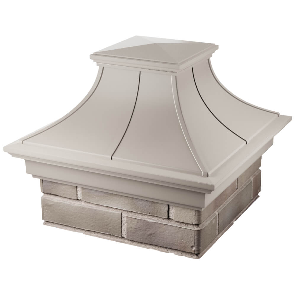 Колпак Zking Монблан Премиум Бежевый на столб 1.5х1.5 кирпича (385х385мм) в Ереване фото