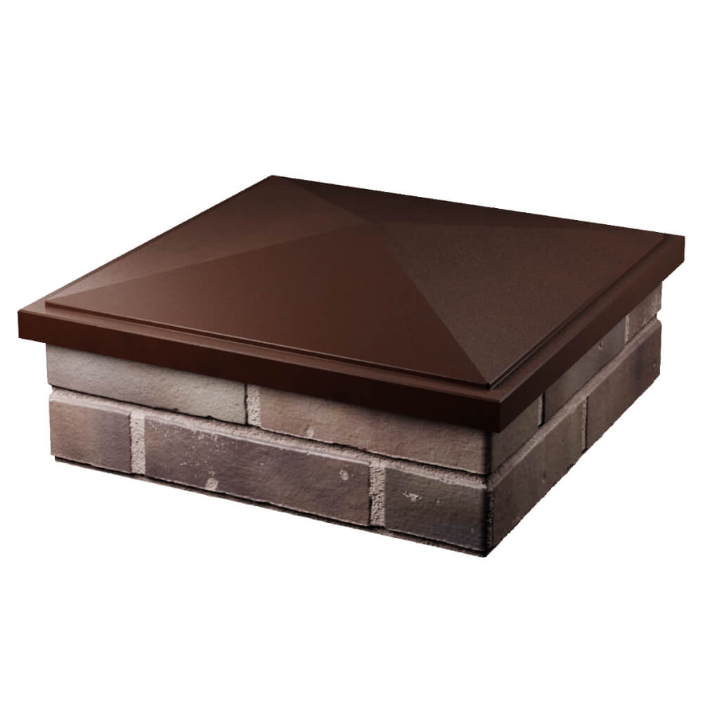 Колпак Zking БонаМоно Коричневый на столб 2х2 кирпича (515х515, 530х530мм) в Ереване фото