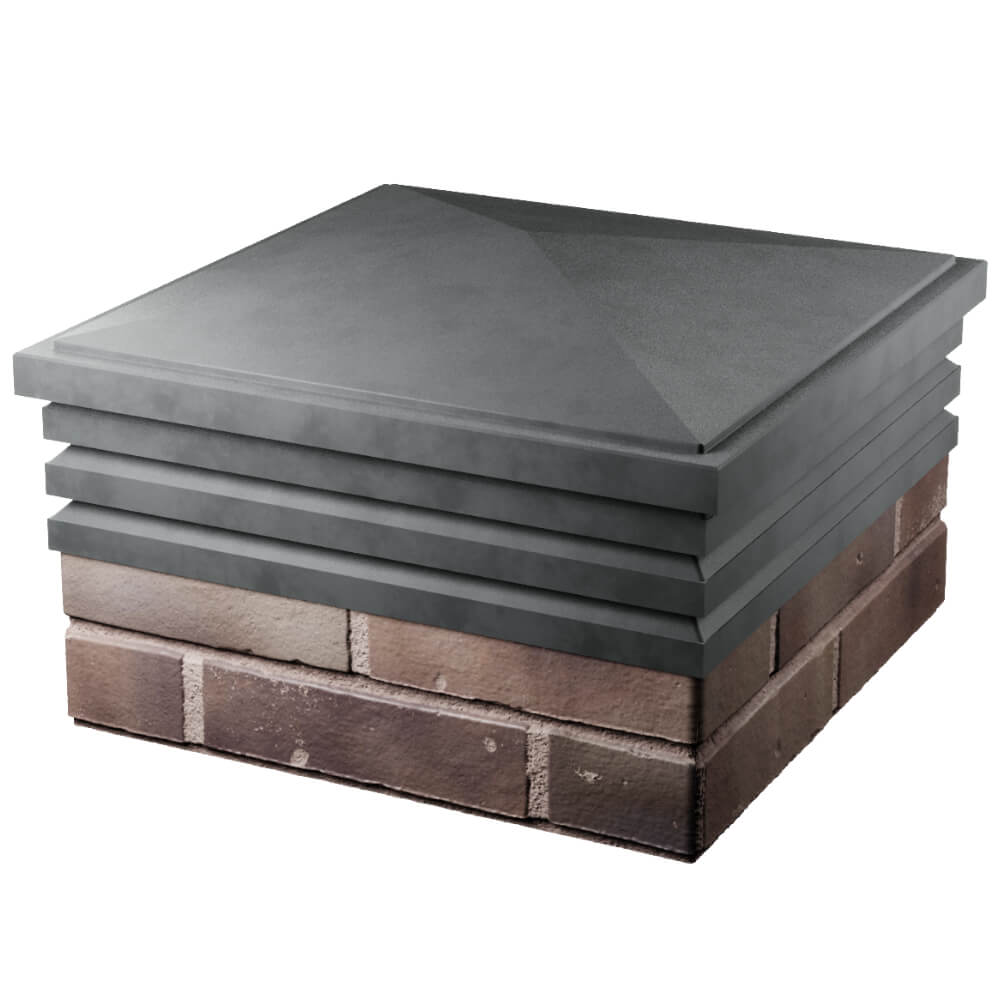 Колпак Zking Бона ХайТек Серый на столб 2х2 кирпича (513х513мм) в Ереване фото