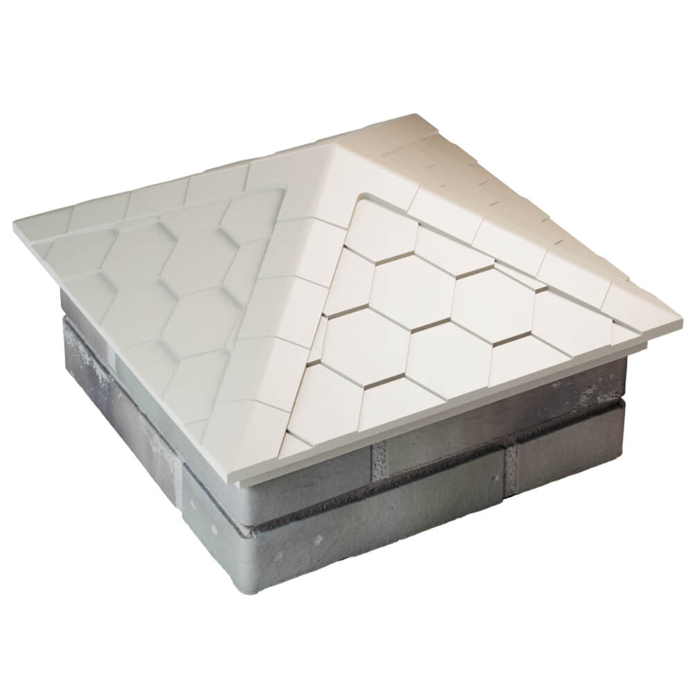 Колпак Zking Эверест Бежевый на столб 1.5х1.5 кирпича (390х390мм) в Ереване фото