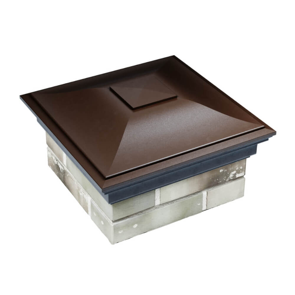 Колпак Zking Монблан Коричневый на столб 1.5х1.5 еврокирпича 0.7НФ (355х355мм) в Ереване фото