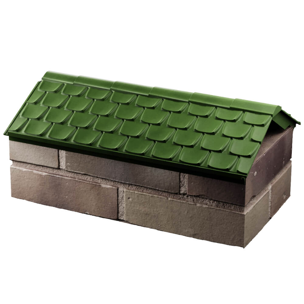 Парапет Zking Эльбрус Зеленый с посадкой на 1 кирпич (255мм) в Ереване фото