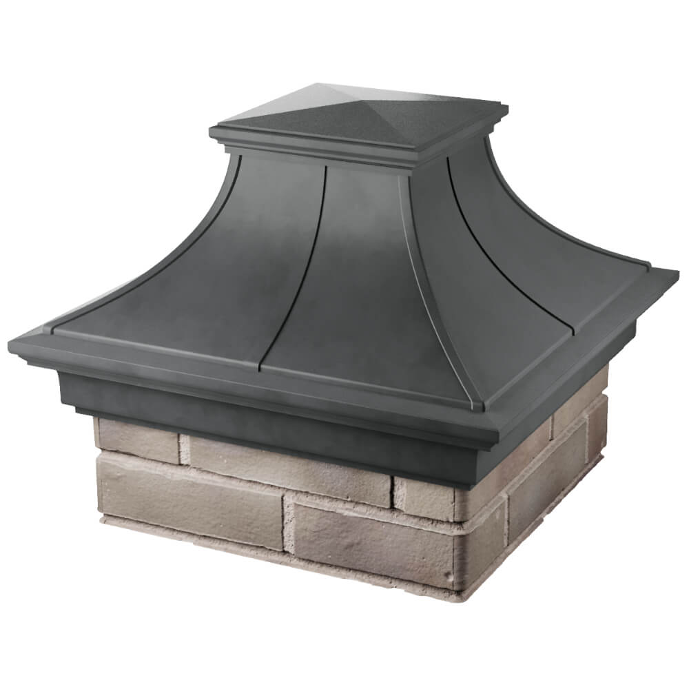 Колпак Zking Монблан Премиум Серый на столб 1.5х1.5 кирпича (385х385мм) в Ереване фото