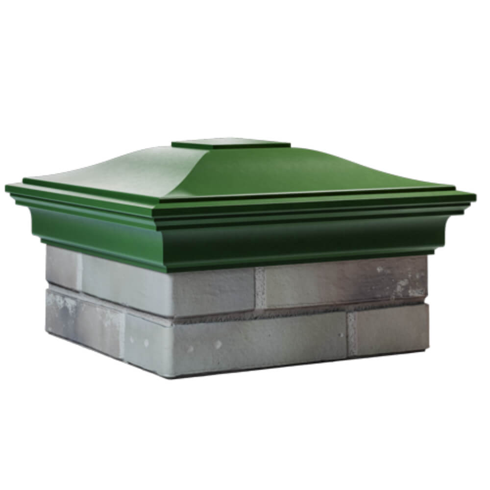 Колпак Zking Монблан Зеленый на столб 1.5х1.5 кирпича (385х385мм) в Ереване фото