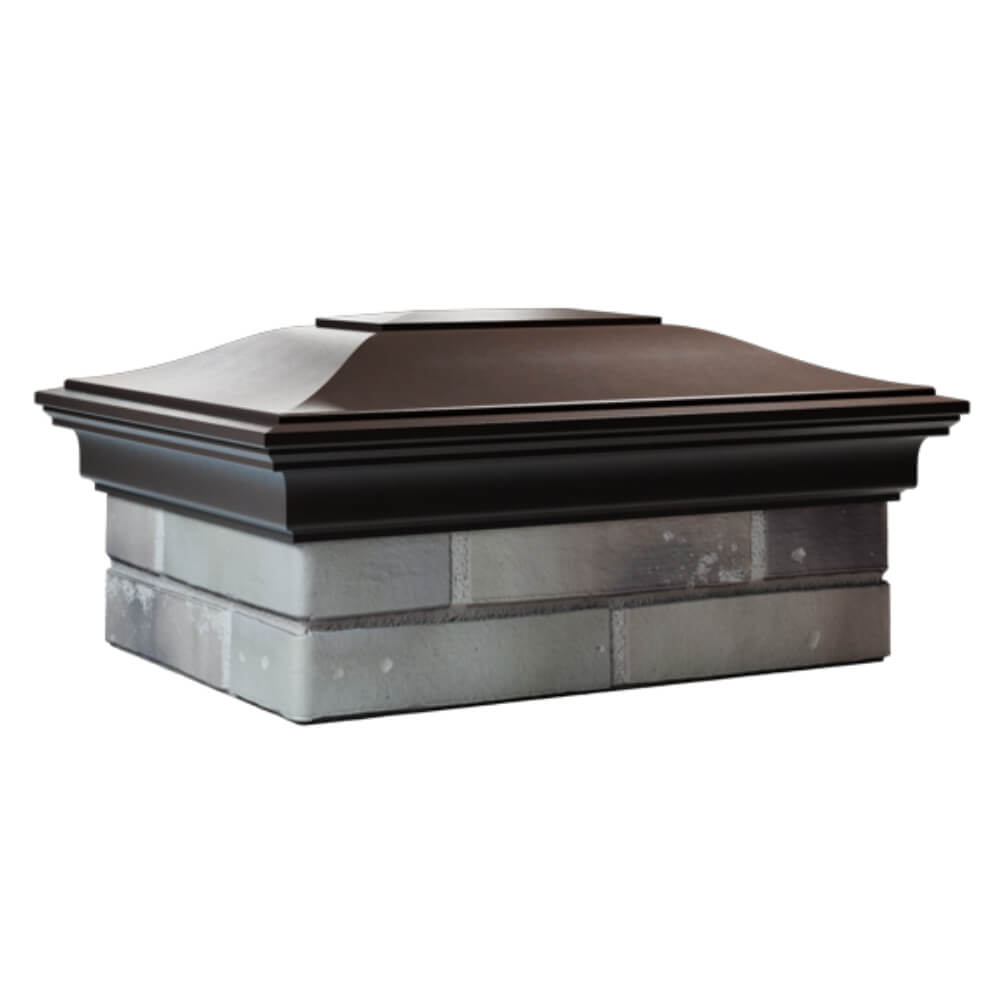 Колпак Zking Монблан Коричневый на столб 2х1.5 кирпича (515х385мм) в Ереване фото