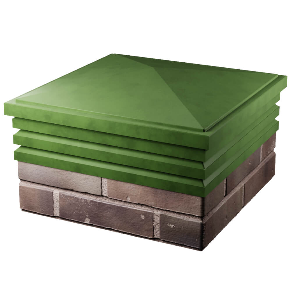 Колпак Zking Бона ХайТек Зеленый на столб 2х2 кирпича (513х513мм) в Ереване фото