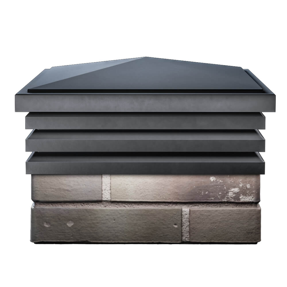 Колпак Zking Бона ХайТек Серый на столб 1.5х1.5 кирпича (385х385мм) Ереван фото