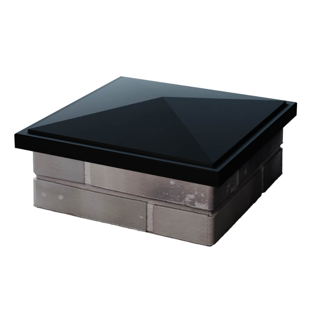 Колпак Zking БонаМоно Черный на столб 1.5х1.5 кирпича (385х385, 400х400мм) в Ереване фото