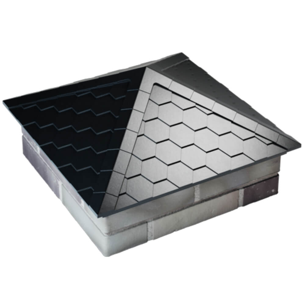 Колпак Zking Эверест Черный на столб 2х2 кирпича (535х535мм) Ереван фото