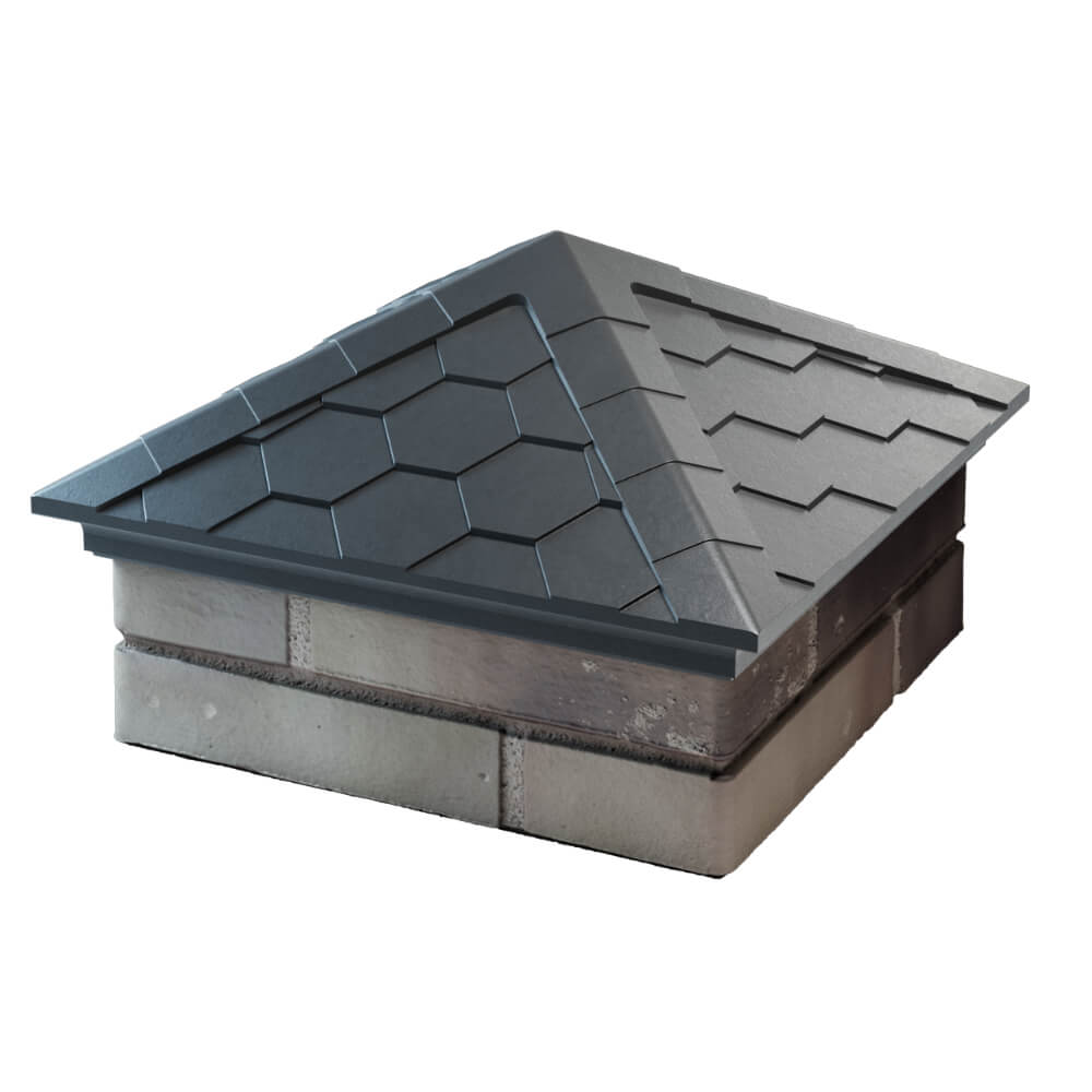 Колпак Zking Эверест Серый на столб 1.5х1.5 кирпича (390х390мм) в Ереване фото