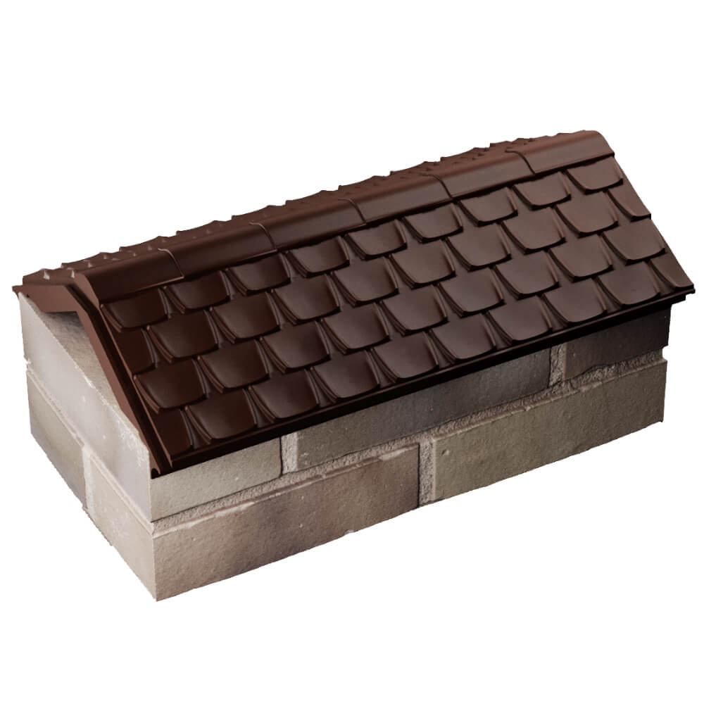 Парапет Zking Эльбрус Коричневый с посадкой на 1 кирпич (255мм) в Ереване фото