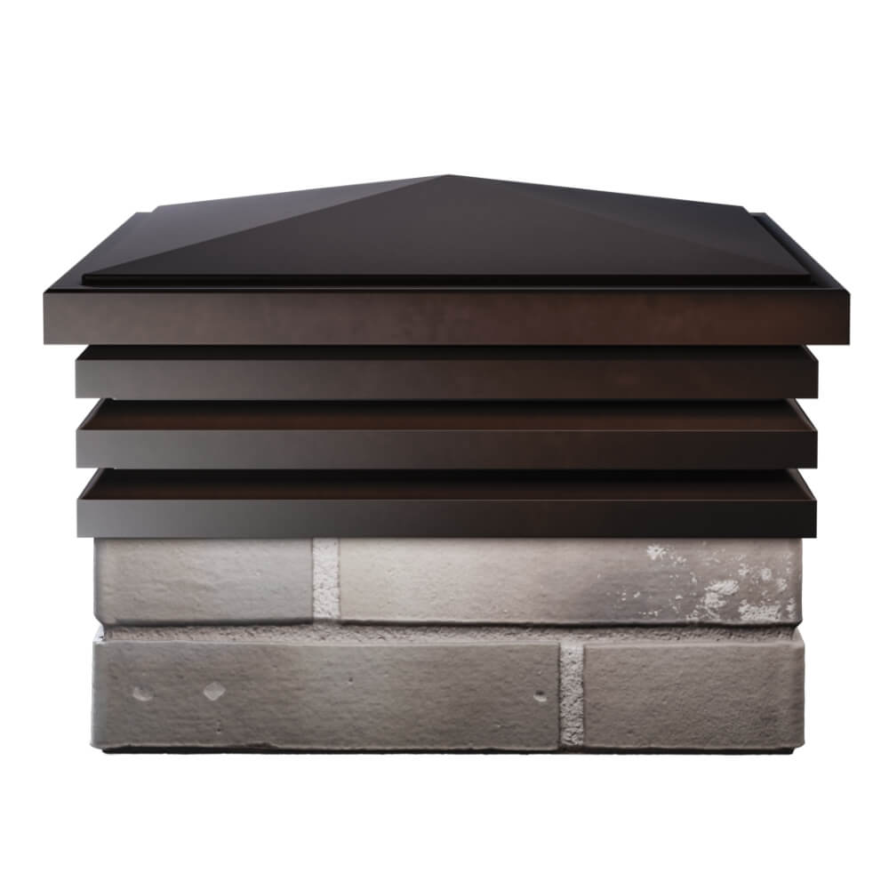 Колпак Zking Бона ХайТек Коричневый на столб 1.5х1.5 кирпича (385х385мм) Ереван фото