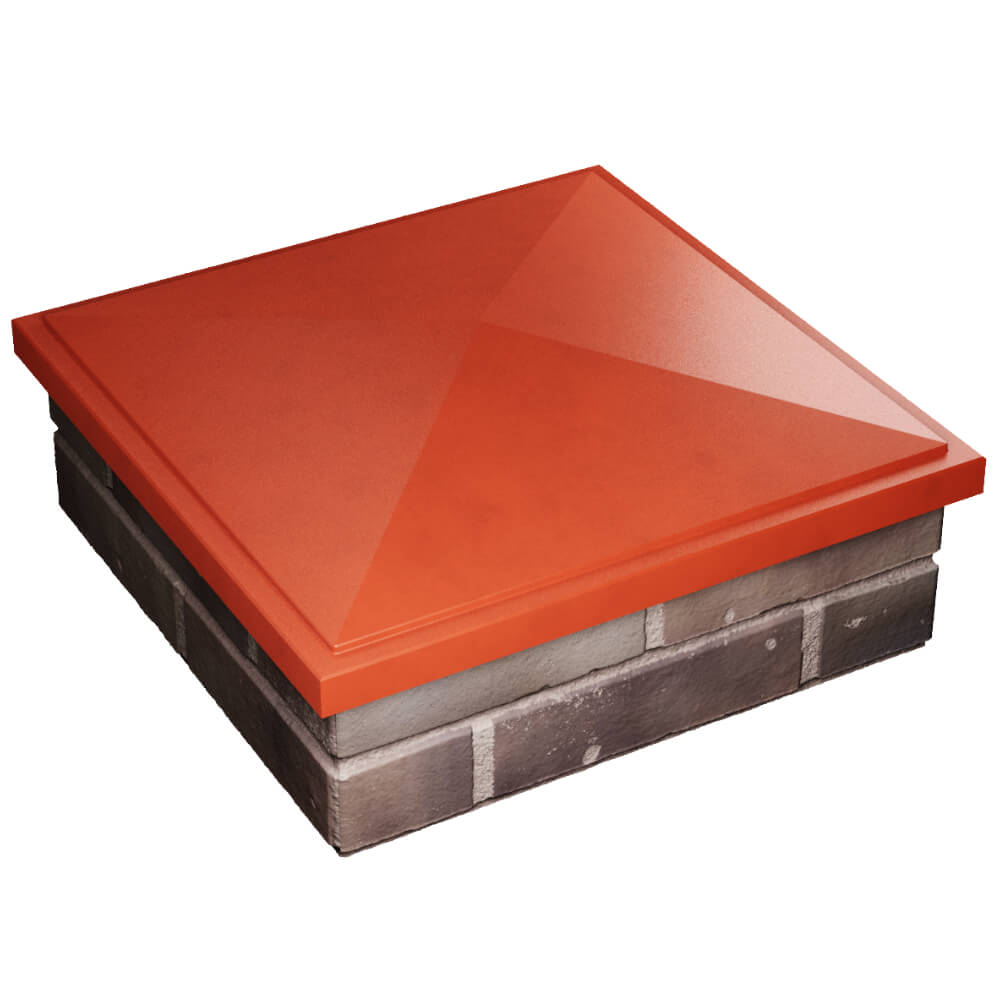 Колпак Zking БонаМоно Красный на столб 2х2 кирпича (515х515, 530х530мм) в Ереване фото