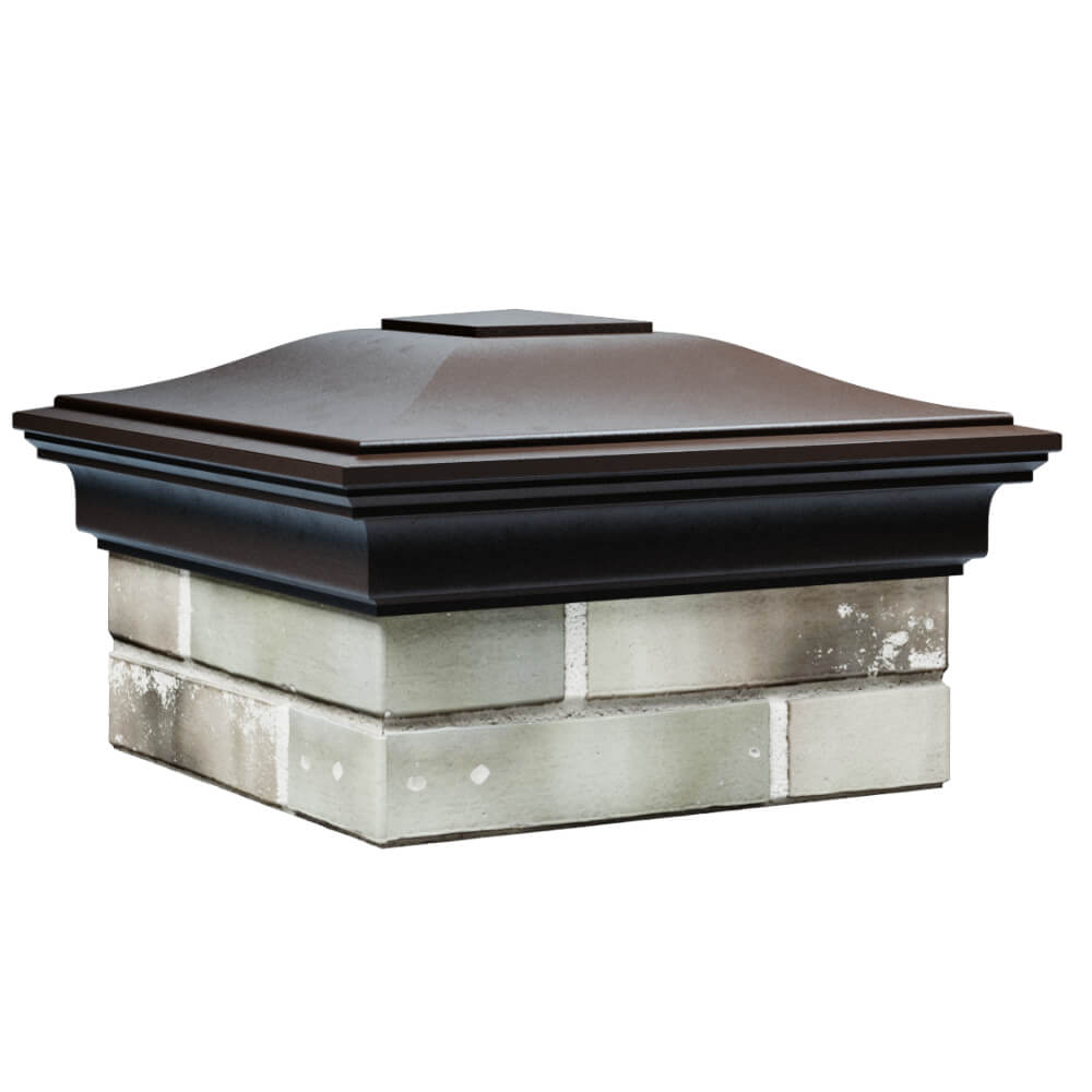 Колпак Zking Монблан Коричневый на столб 1.5х1.5 кирпича (385х385мм) в Ереване фото