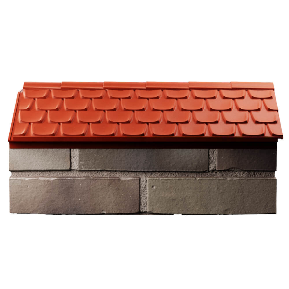 Парапет Zking Эльбрус Красный с посадкой на 1 кирпич (255мм) в Ереване фото
